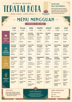 Weekly Grid menu template preview