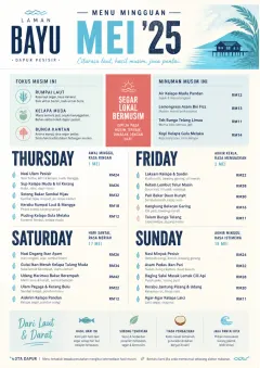 Monthly Seasonal menu template preview