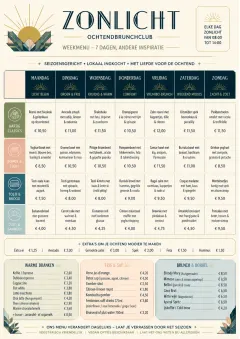 Weekly Grid menu template preview
