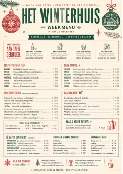 Holiday Festive menu template preview