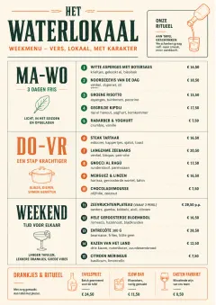 Weekly Board Clean menu template preview