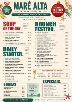 Holiday Festive menu template preview