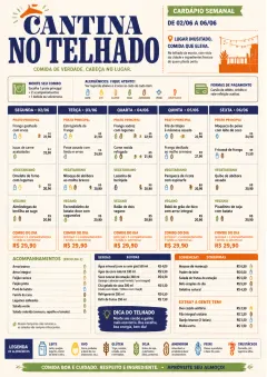 School Canteen menu template preview