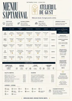 School Canteen menu template preview