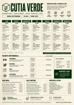Meal Prep Box menu template preview