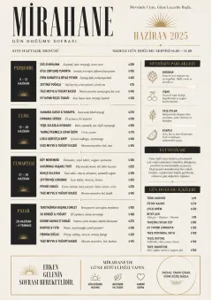 Monthly Seasonal menu template preview
