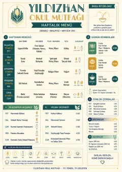 School Canteen menu template preview