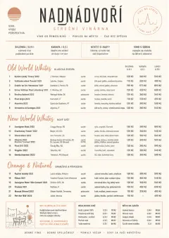 Modern Minimal Pour menu template preview