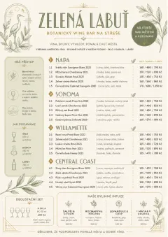 Botanical Infusion menu template preview