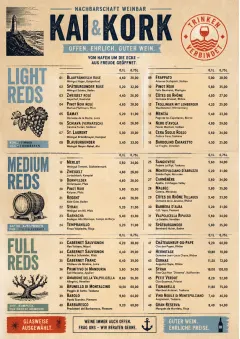 Heritage Taproom menu template preview