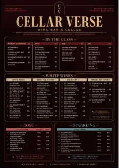 Editorial Cellar menu template preview