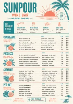 Tropical Refresh menu template preview