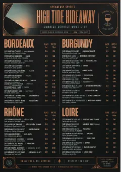 Speakeasy Spirits menu template preview