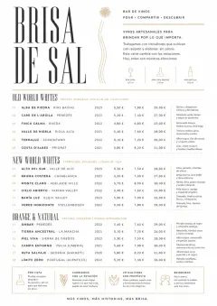 Modern Minimal Pour menu template preview