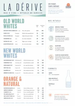 Modern Minimal Pour menu template preview