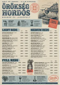Heritage Taproom menu template preview