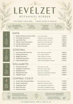 Botanical Infusion menu template preview