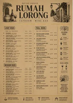 Heritage Taproom menu template preview