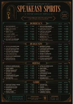 Speakeasy Spirits menu template preview