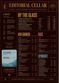 Editorial Cellar menu template preview