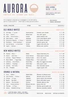 Modern Minimal Pour menu template preview