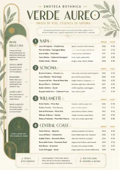 Botanical Infusion menu template preview