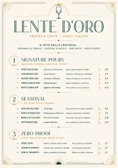 Boutique Pour Card menu template preview