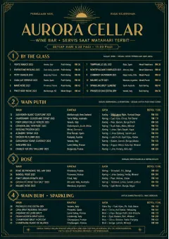 Editorial Cellar menu template preview