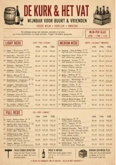 Heritage Taproom menu template preview