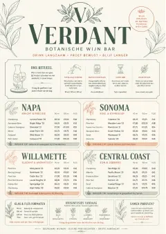 Botanical Infusion menu template preview