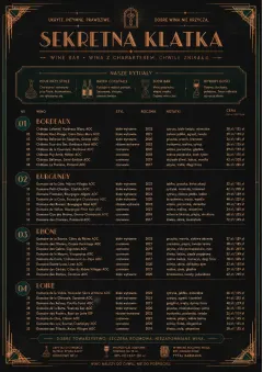 Speakeasy Spirits menu template preview
