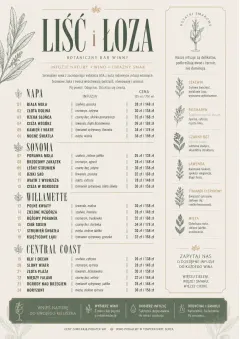 Botanical Infusion menu template preview
