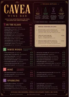 Editorial Cellar menu template preview