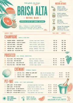 Tropical Refresh menu template preview