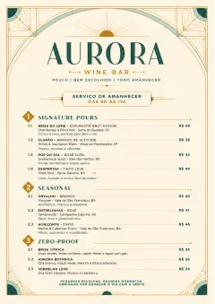 Boutique Pour Card menu template preview