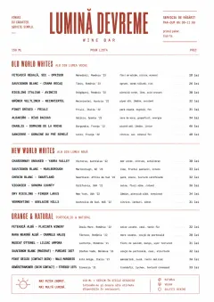 Modern Minimal Pour menu template preview