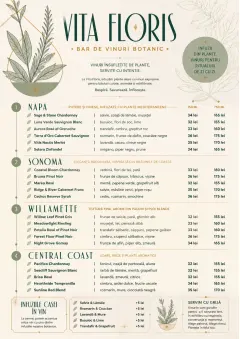 Botanical Infusion menu template preview