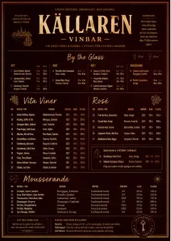 Editorial Cellar menu template preview