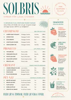 Tropical Refresh menu template preview