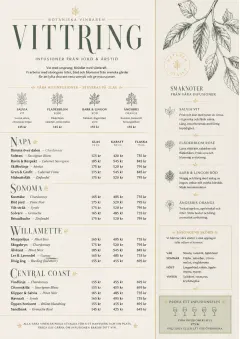 Botanical Infusion menu template preview