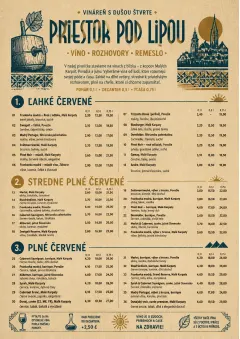 Heritage Taproom menu template preview