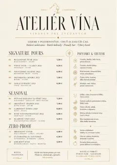 Boutique Pour Card menu template preview