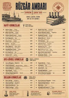 Heritage Taproom menu template preview