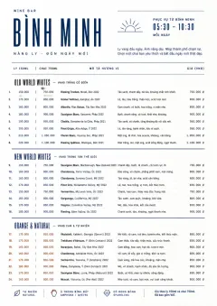 Modern Minimal Pour menu template preview