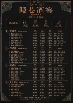 Speakeasy Spirits menu template preview